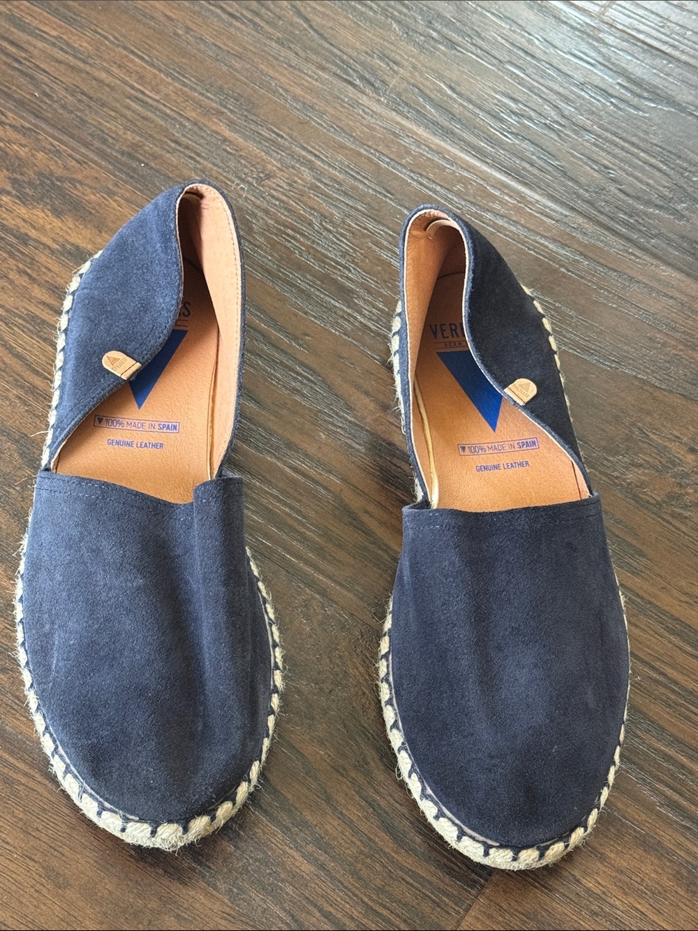 Men's Navy Suede Espadrille Slip-On Loafers